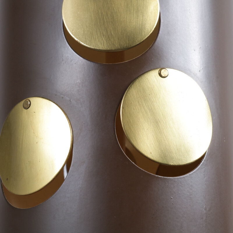 Vintage brass and metal cylinder suspension by danish lyfa, 1970