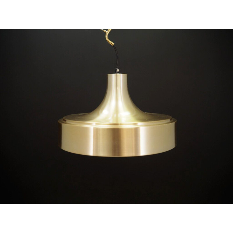 Vintage danish pendant lamp in metal 1970