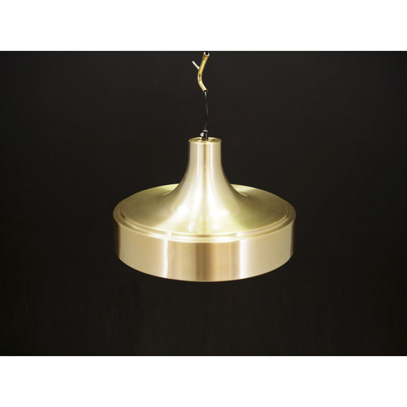 Vintage danish pendant lamp in metal 1970