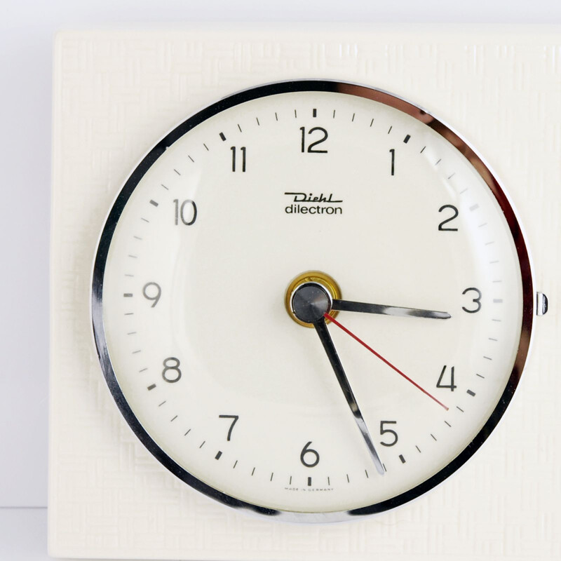 Horloge vintage allemande de Diehl en céramique avec minuterie 1960