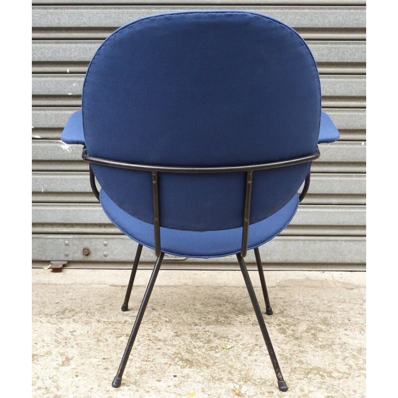 Pair of blue Kembo armchairs, H.W. GISPEN - 1955