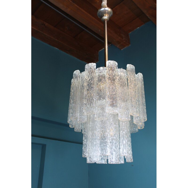 Lustre italien vintage en verre de Murano