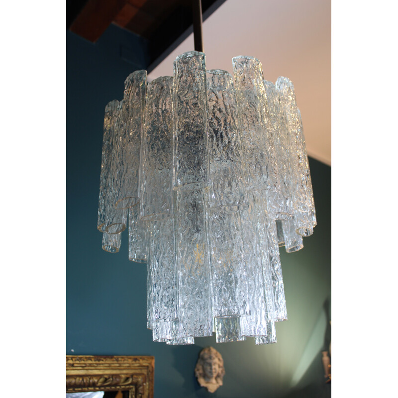 Lustre italien vintage en verre de Murano