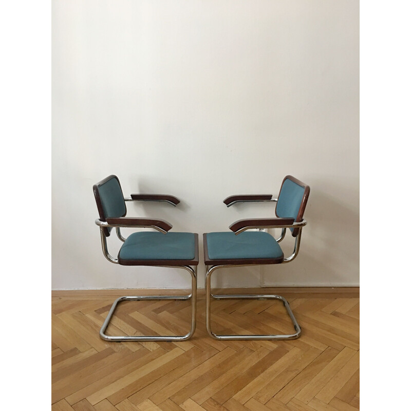 Ensemble de 2 chaises à repas vintage par Marcel Breuer
