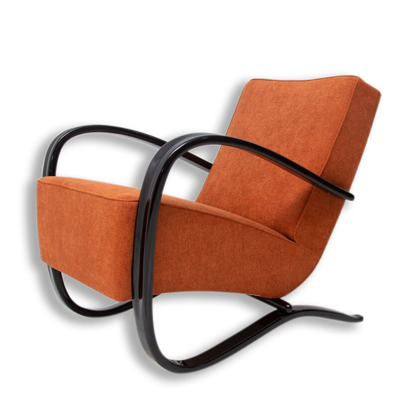 Pair of Vintage Lounge chairs H-269 by Jindřich Halabala for UP Zavody Brno, 1930s 