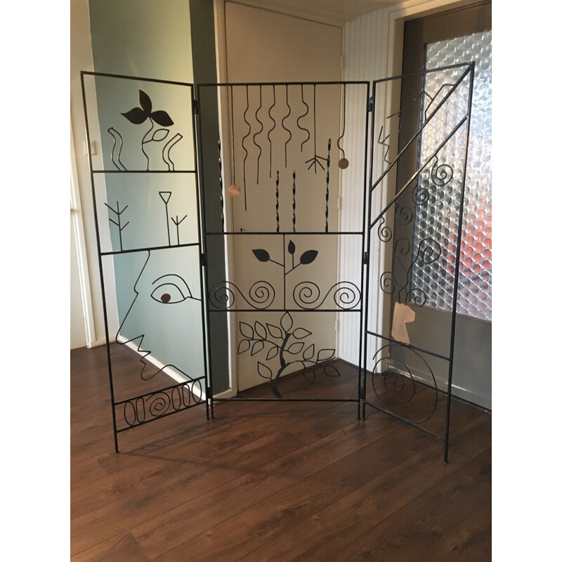 Vintage Divider Room in Metal, French 1950s