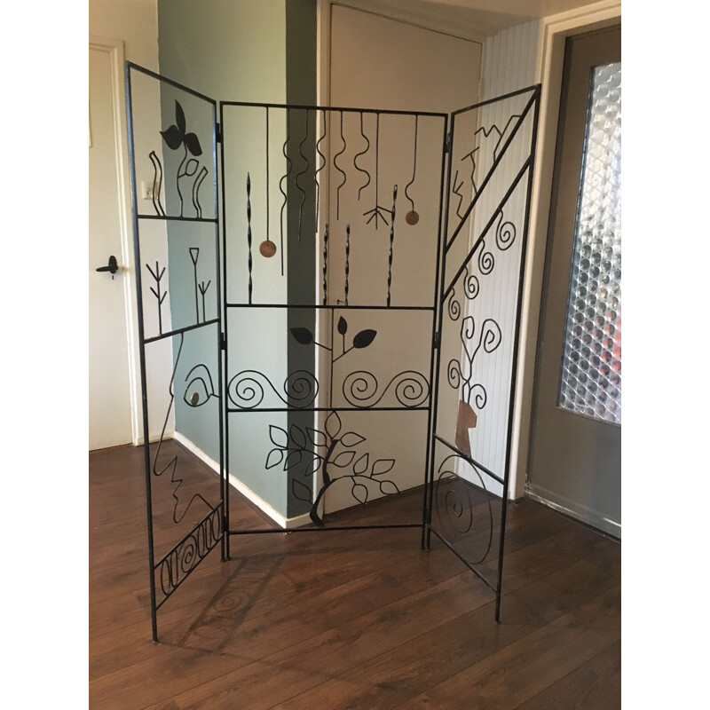 Vintage Divider Room in Metal, French 1950s