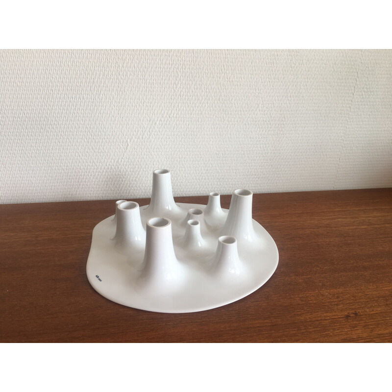 Vintage Candleholder in Porcelain by Willem Noyons, 2003