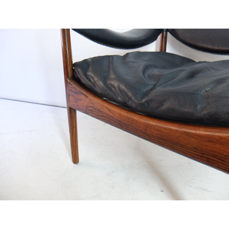 Vintage Amrchair Christian Solmer Vedel for Modus in rosewood and leather, 1960