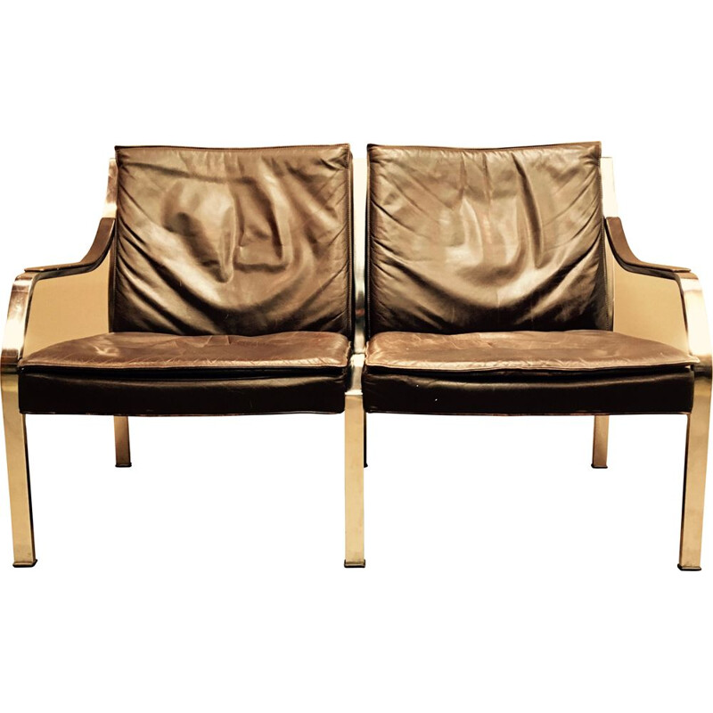 Alpha sofa in leather by Walter Knoll