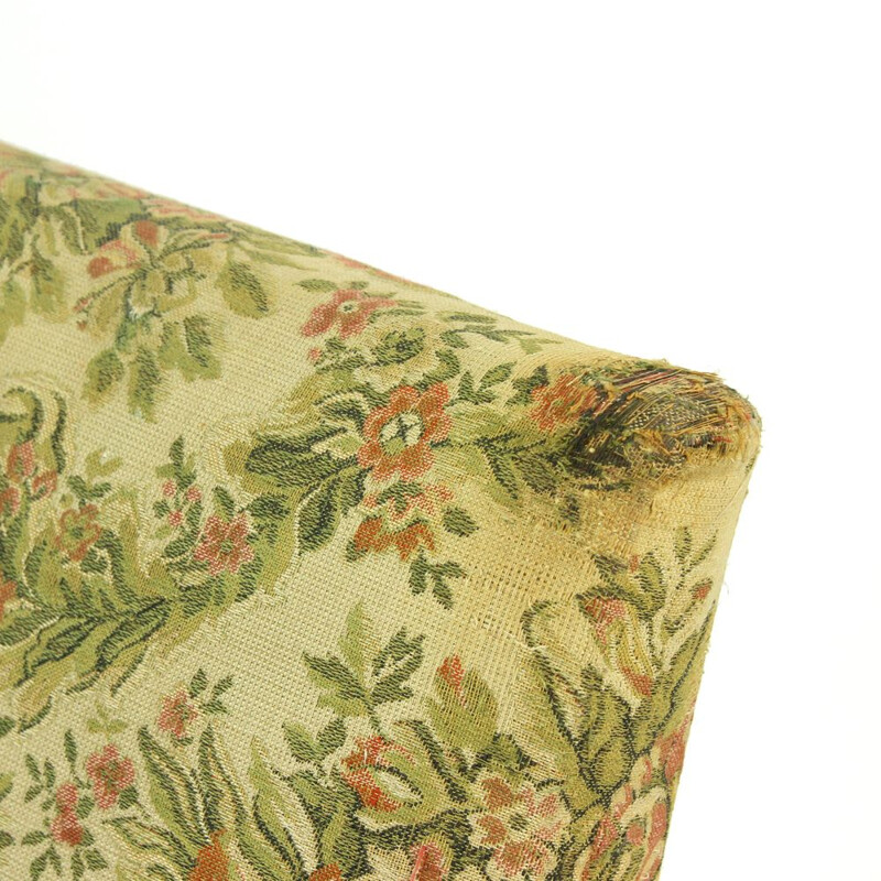 Vintage Armchair Tatra in Light Beech & Original Fabric, Czechoslovakia, circa 1960