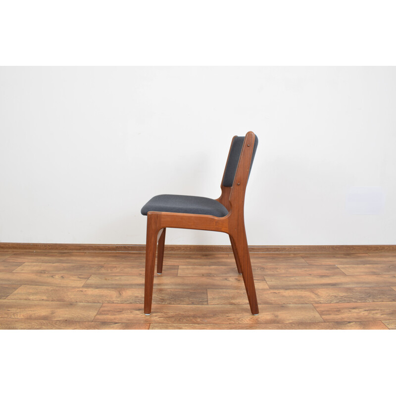 Set of 4 vintage danish chairs model 89 for Anderstrup in teak and fabric