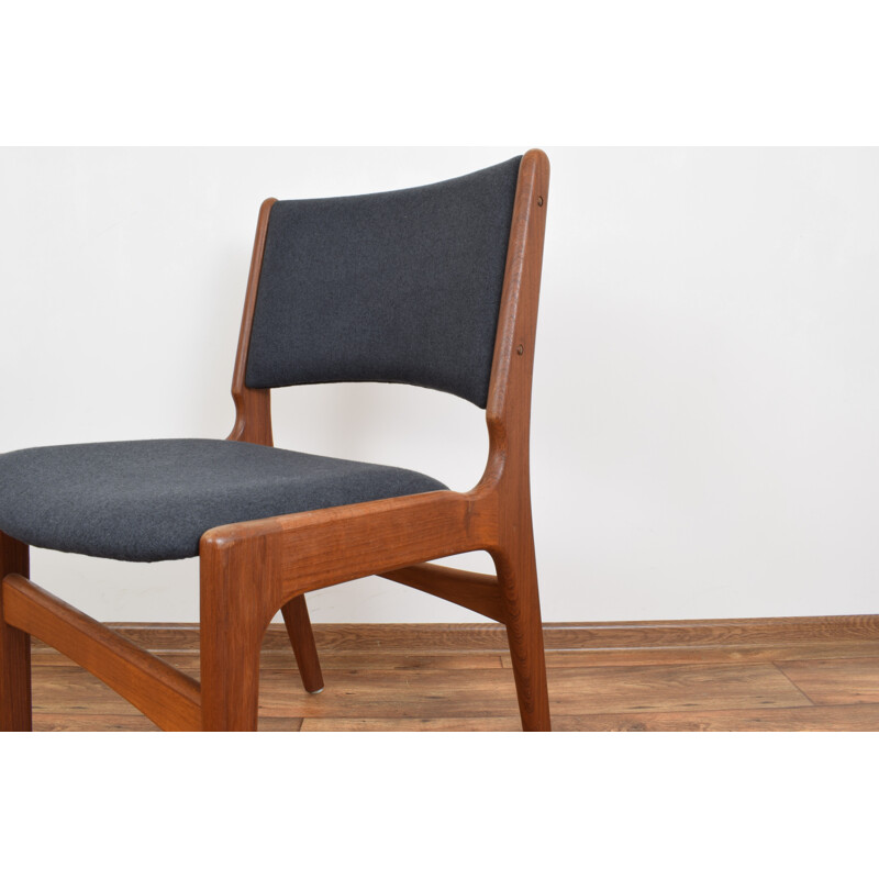 Set of 4 vintage danish chairs model 89 for Anderstrup in teak and fabric