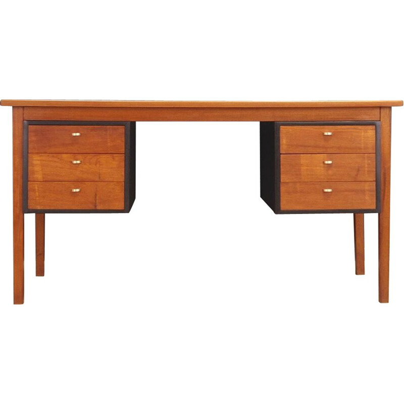 Vintage danish writing desk in teak 1960