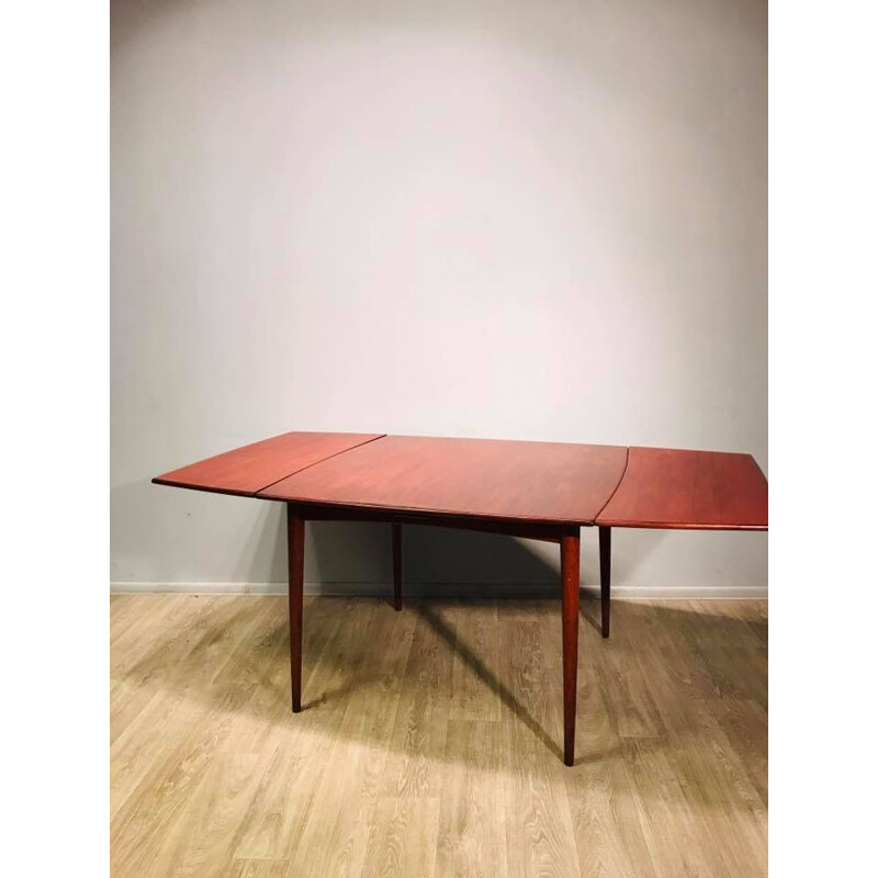 Vintage danish folding table in mahogany 1960