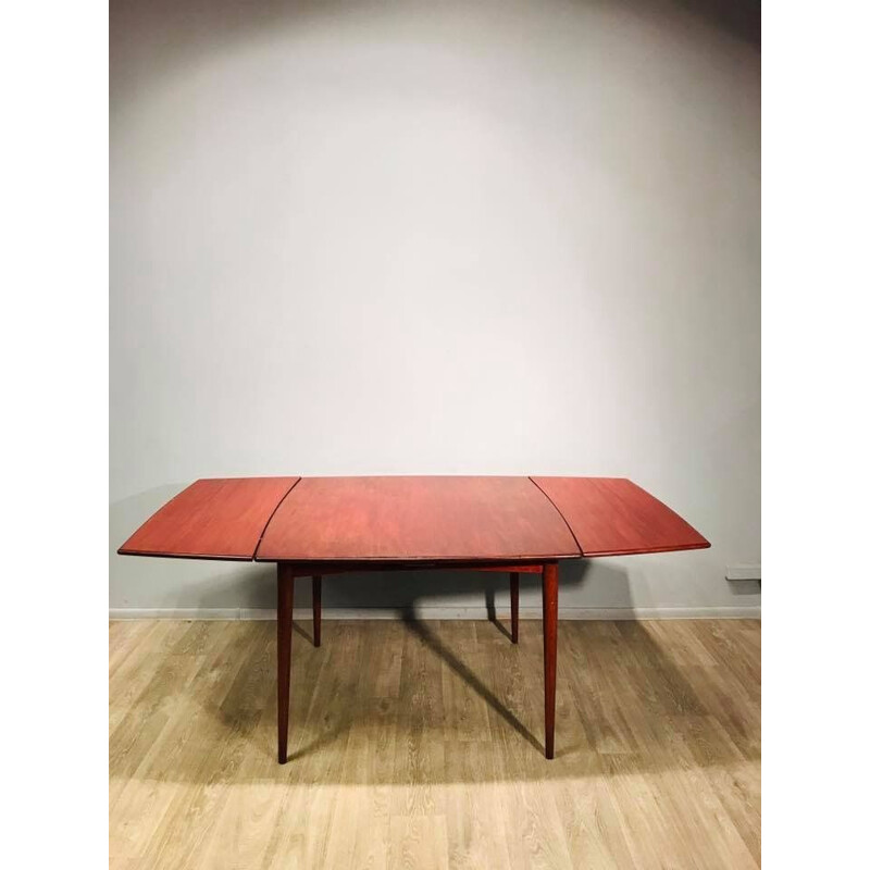 Vintage danish folding table in mahogany 1960