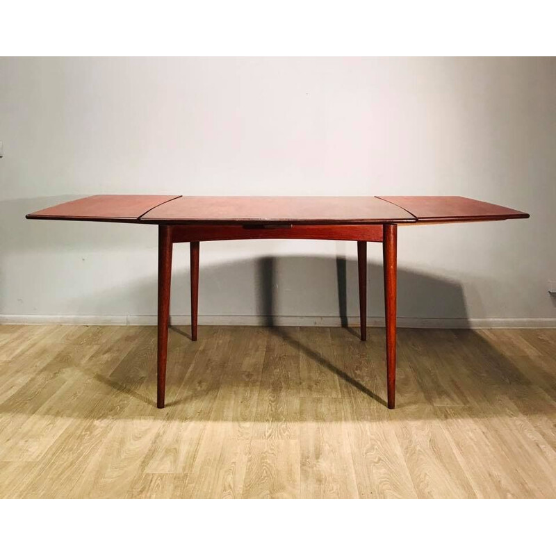 Vintage danish folding table in mahogany 1960