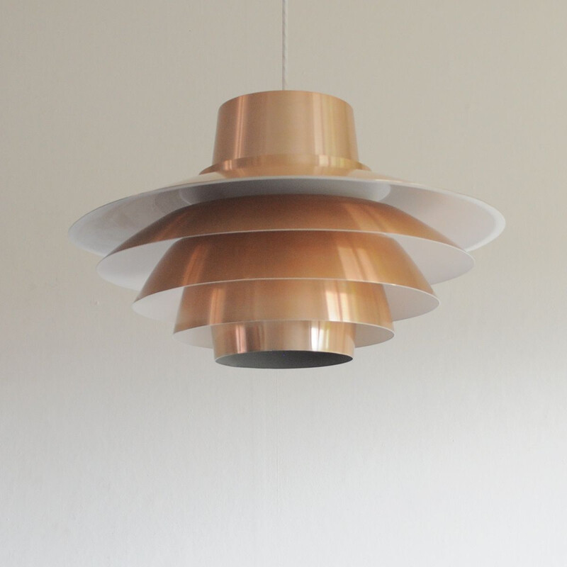 Vintage Verona pendant for Nordisk Solar in copper and aluminium 1970