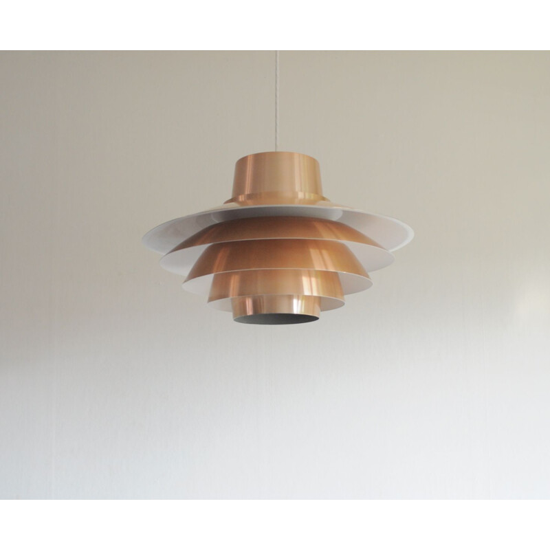 Vintage Verona pendant for Nordisk Solar in copper and aluminium 1970