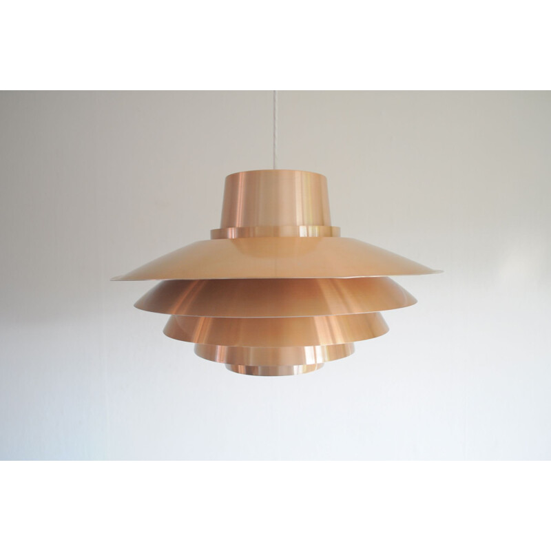 Vintage Verona pendant for Nordisk Solar in copper and aluminium 1970