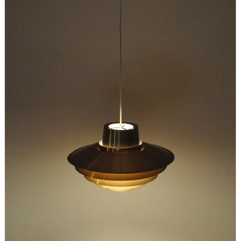 Vintage Verona pendant for Nordisk Solar in copper and aluminium 1970