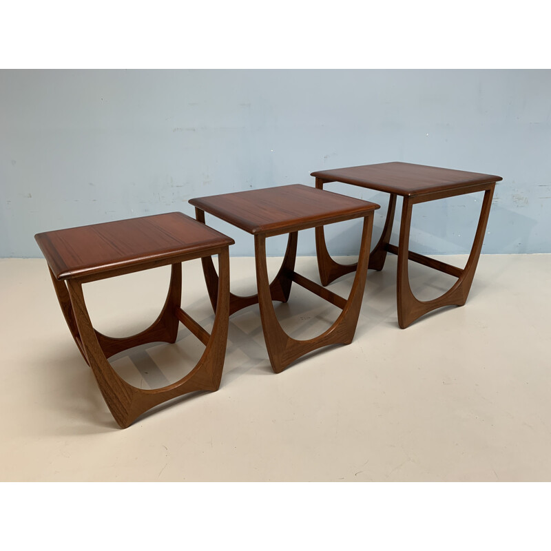 Vintage nesting tables for G-Plan in teakwood 1960