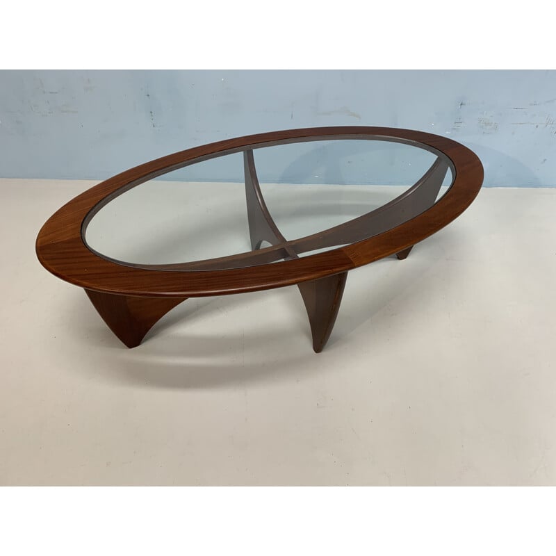 Vintage Astro coffee table in teak and glass 1960