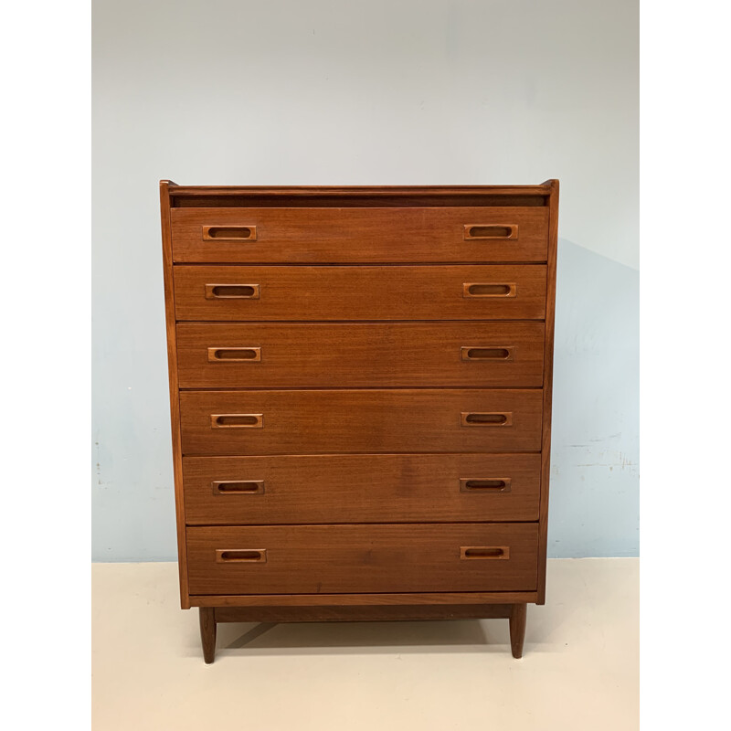 Vintage chest of drawers in teakwood 1960