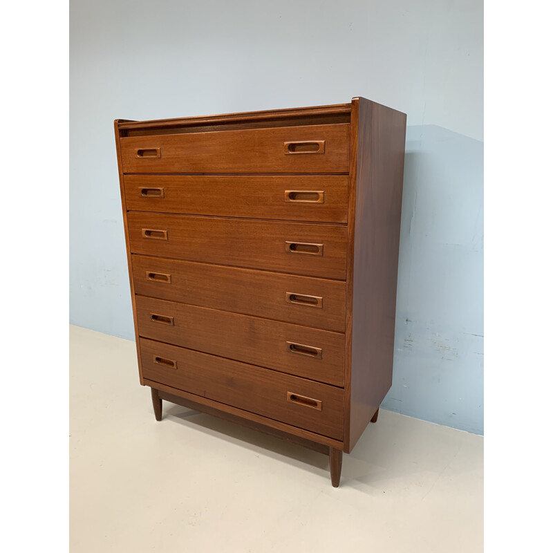 Vintage chest of drawers in teakwood 1960