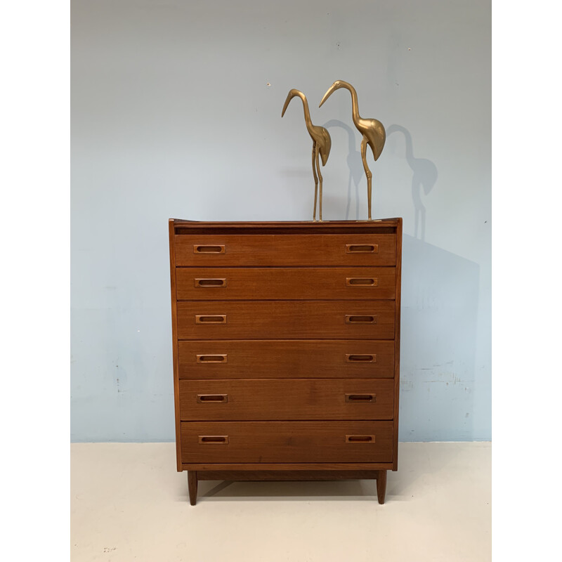 Vintage chest of drawers in teakwood 1960