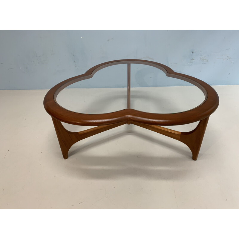 Table basse vintage anglaise en bois de teck 1960