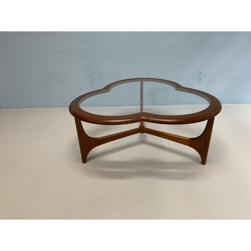 Table basse vintage anglaise en bois de teck 1960