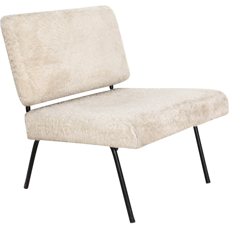 Metal and wool easy chair, Florence KNOLL - 1954