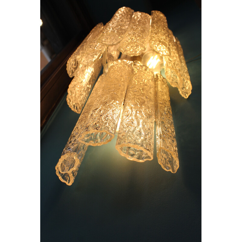 Vintage italian sconce in Murano glass and metal 1960