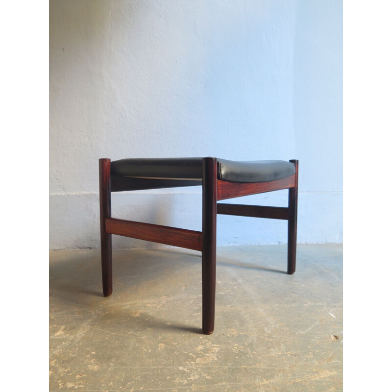 Danish footstool in rosewood