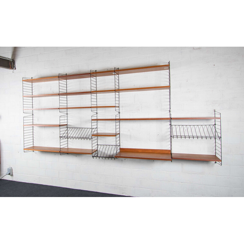 Vintage teak wall unit by Nisse Strinning