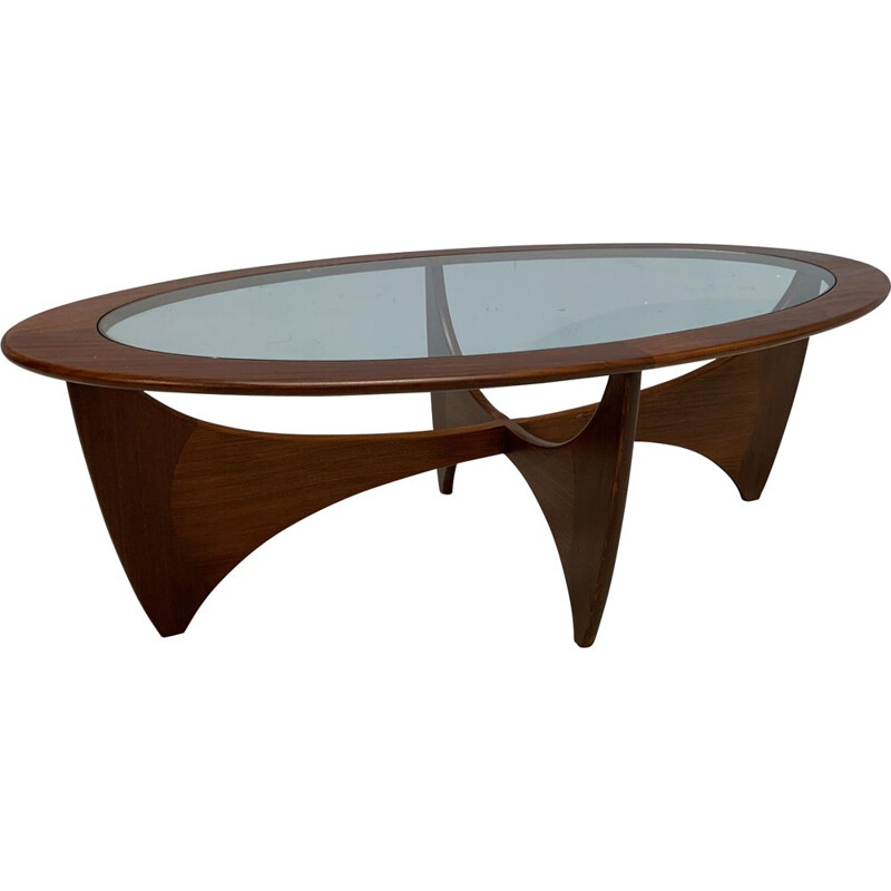 Vintage Astro coffee table in teak and glass 1960