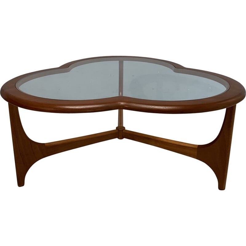 Vintage english coffee table in teakwood 1960