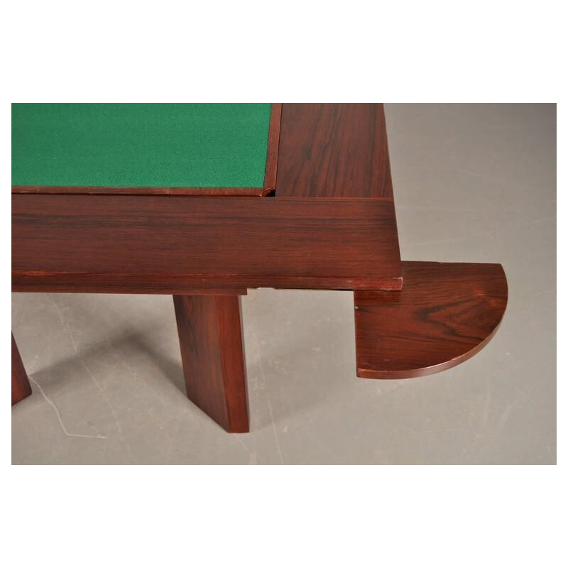 Vintage gaming table in solid rosewood