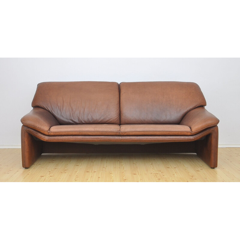 Vintage 3 seater leather sofa by Laauser