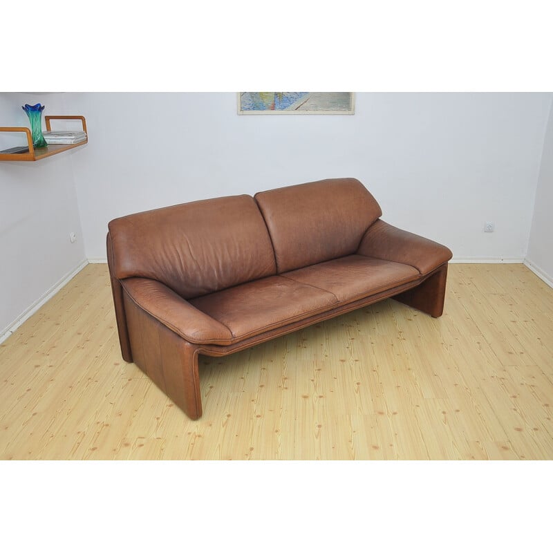 Vintage 3 seater leather sofa by Laauser