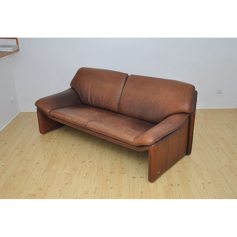 Vintage 3 seater leather sofa by Laauser