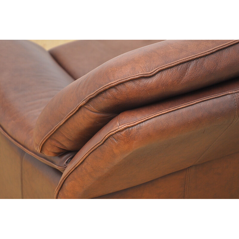 Canapé vintage en cuir 3 places par Laauser