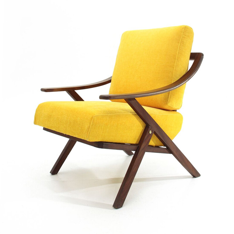 Vintage Italian yellow armchair