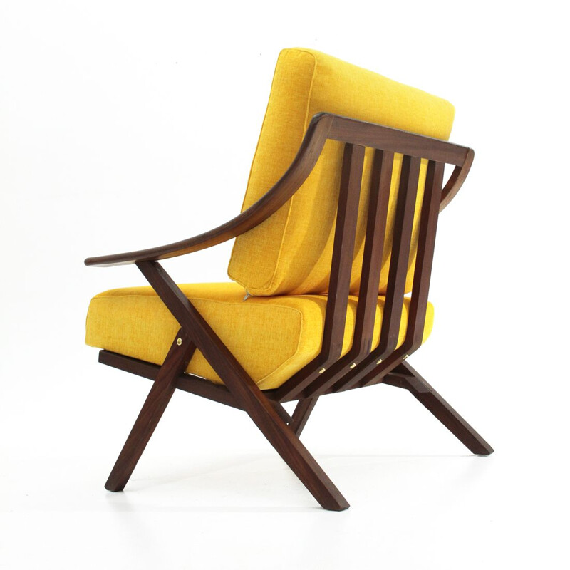 Vintage Italian yellow armchair