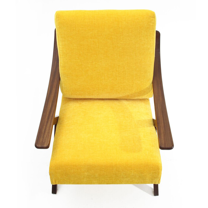 Vintage Italian yellow armchair