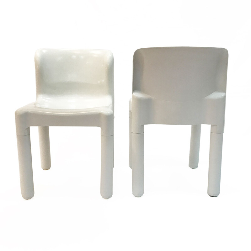 Pair of vintage chairs 4875 by Carlo Bartoli for Kartell, Italy