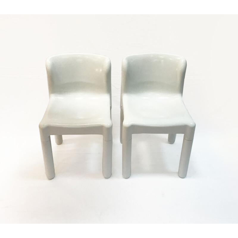 Pair of vintage chairs 4875 by Carlo Bartoli for Kartell, Italy