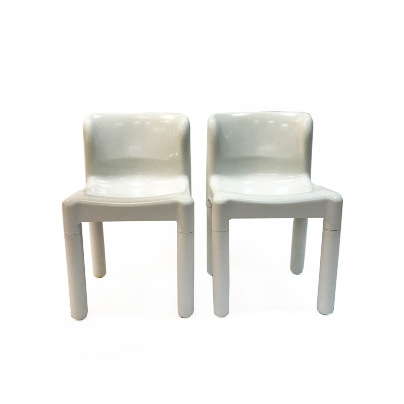 Pair of vintage chairs 4875 by Carlo Bartoli for Kartell, Italy