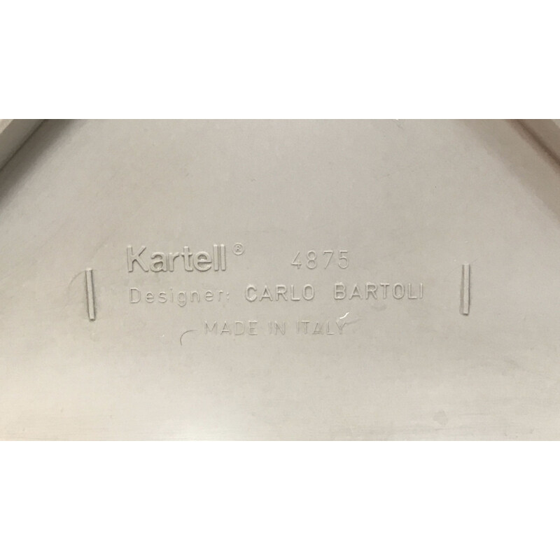 Paire de chaises vintage 4875 par Carlo Bartoli pour Kartell, Italie